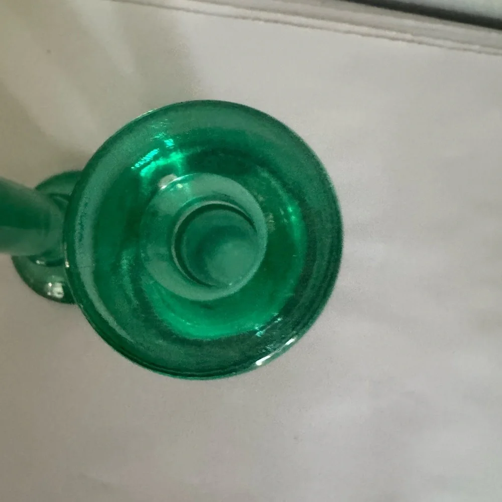 Indiana Glass Evergreen Bud Vase/taper Candle Holder